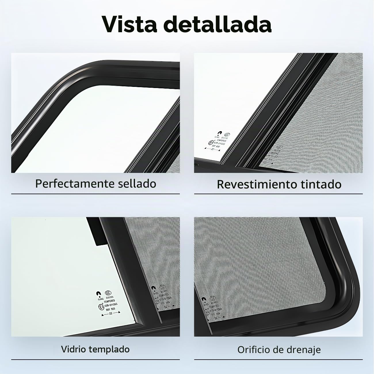 GEARMONSTER Ventana lateral para caravana, ventana deslizable para autocaravana, ventana tintada para remolque, ventana RV, ventana para autocaravanas, remolques 700x400mm ventana para remolque