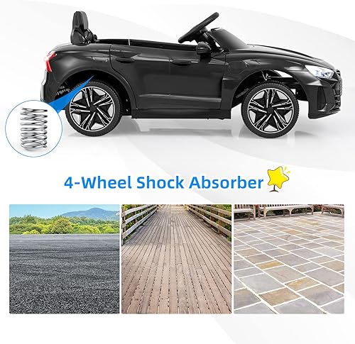 Miniatura 9 de INFANS Vehículo eléctrico para niños de 12 V, con licencia Audi RS e-tron GT con control remoto, juguete alimentado por batería para niños pequeños