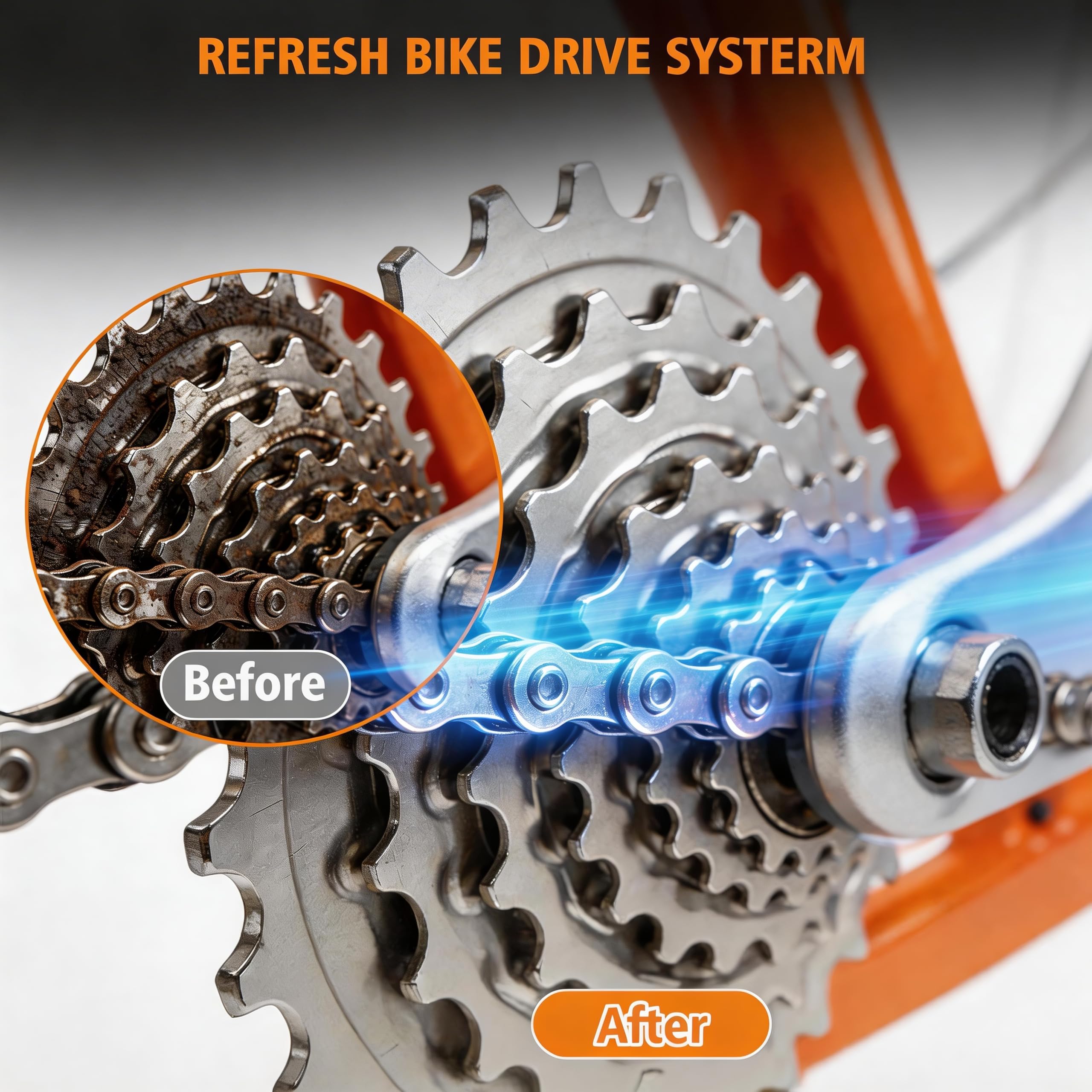 Zestaw do czyszczenia łańcucha rowerowego, zestaw do czyszczenia roweru z 450ml środka do czyszczenia łańcucha rowerowego i 120ml oleju do łańcucha rowerowego, zestaw do czyszczenia łańcucha