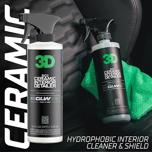 Miniatura 3 de 3D SiO2 - Detallador de interiores, serie GLW, limpieza profunda definitiva, protector ultra cerámico, seguro para cuero, vinilo, plástico y más,