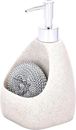 WHOLE HOUSEWARES Dispensador de jabón de manos de vidrio y botellas dispensadoras de loción  Juego de 2  Diseño vintage en relieve  Dispensadores de