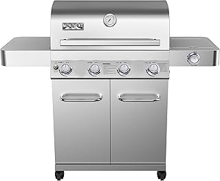 review Monument Grills 17842 Stainless Steel 4 Burner Propane Gas Grill with Rotisserie