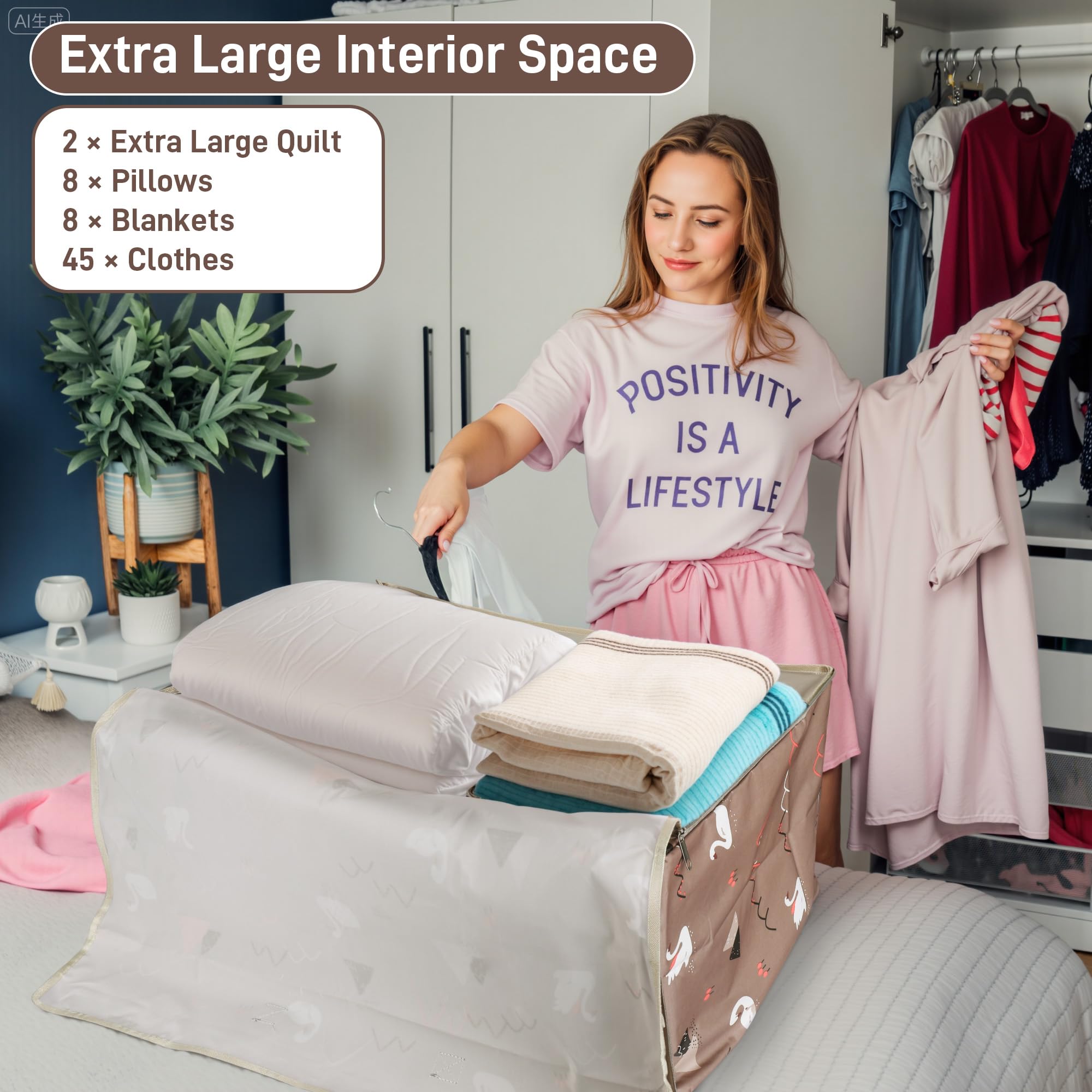 Sac De Rangement Fentar 2Pcs Grand , Housse De Rangement De 105L Avec Double Zip, Sac Demenagement Grand Format U00c9tanche, Sac Rangement Vetement, Sac Rangement Couette, Sac De Transport Mignon Durable Grand Sac De Rangement Fentar 2Pcs Grand , Housse De Rangement De 105L Avec Double Zip, Sac Demenagement Grand Format U00c9tanche, Sac Rangement Vetement, Sac Rangement Couette, Sac De Transport Mignon Durable Grand