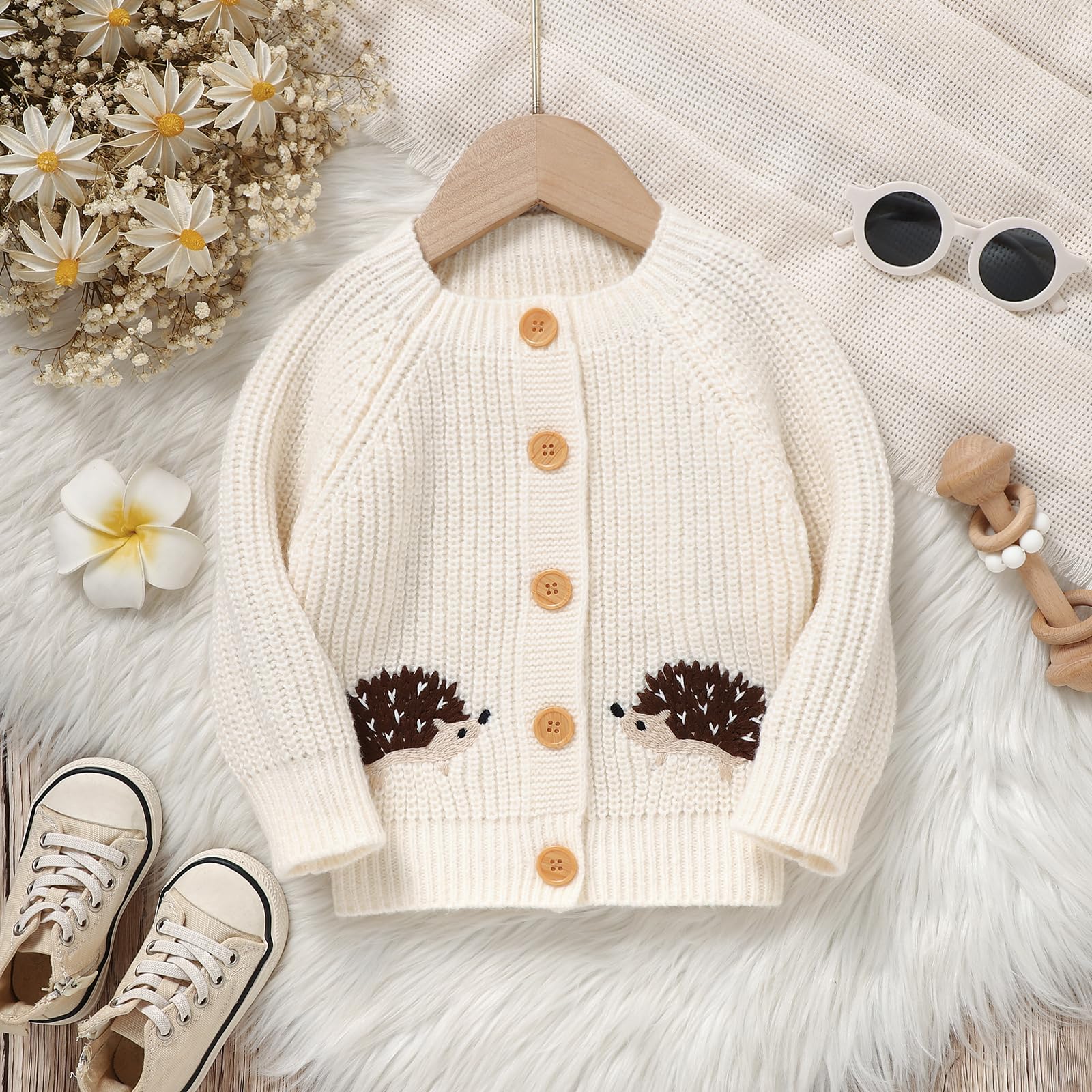 Cárdigan de Punto para Bebé - Cálido Jersey de Manga Larga para Otoño e Invierno - Top para Niñas y Niños