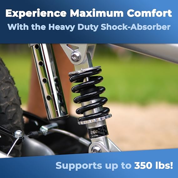 KneeRover PRO All Terrain Knee Scooter with Shock Absorber, Silver | Heavy Duty Knee Walker For Adults, For Foot Surgery & Broken Ankle Foot Injuries - Leg Scooter Best Knee Crutch Alternative