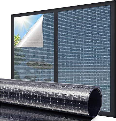 Película unidireccional para ventana con bloqueo solar UV, película de privacidad para ventana, cubierta reflectante para ventana, película de