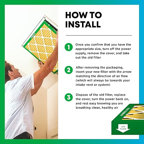 Miniatura 5 de Filterbuy Filtro de aire MERV 11 de 13 x 25 x 1 pulgadas, defensa contra alérgenos (paquete de 1), filtros de aire de repuesto plisados HVAC para
