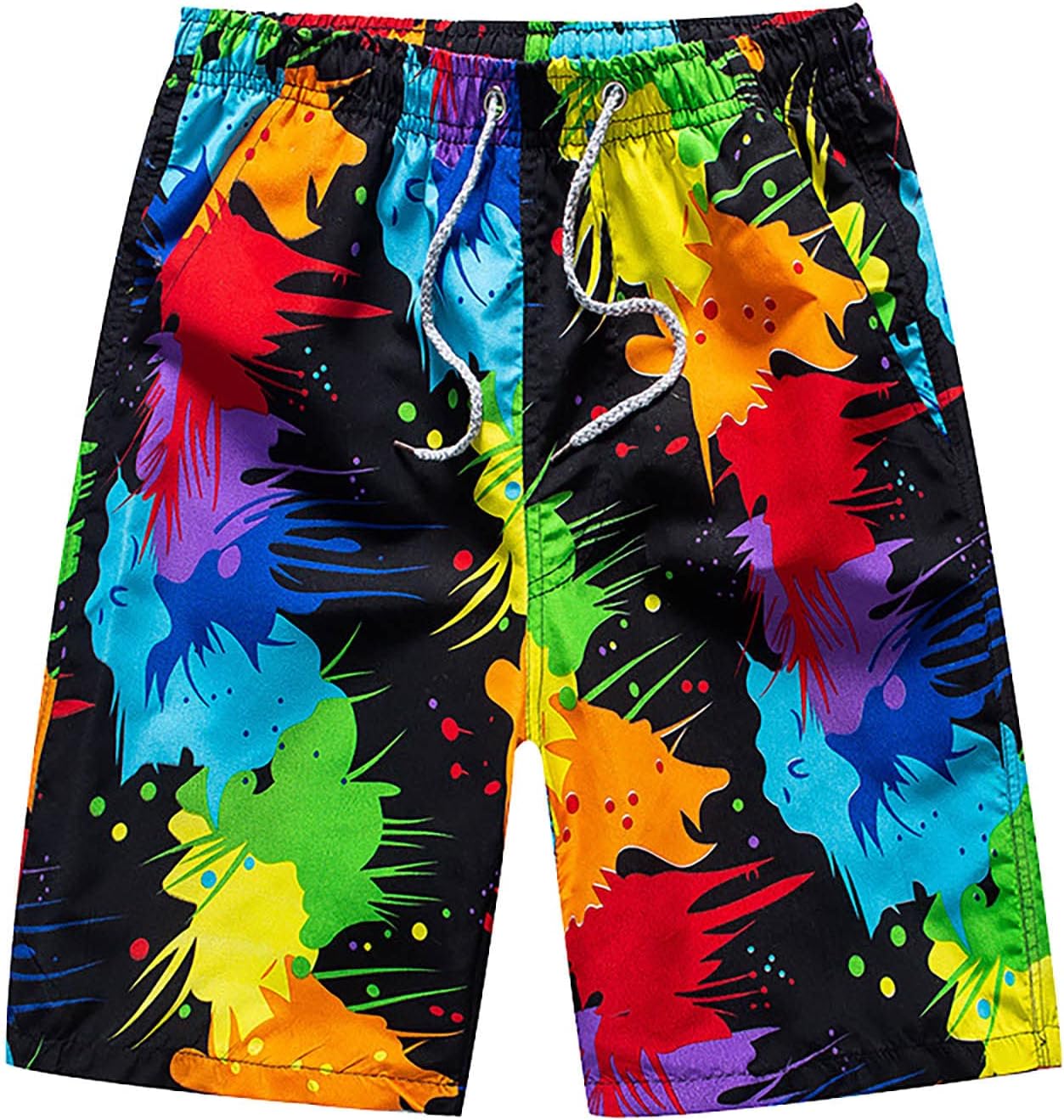Banbry Men's Fashion Swim Trunks Colorful Drawstring Shorts Beach Summer