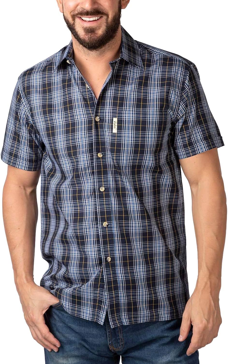 Short Sleeved Shirts Polycotton Checked 