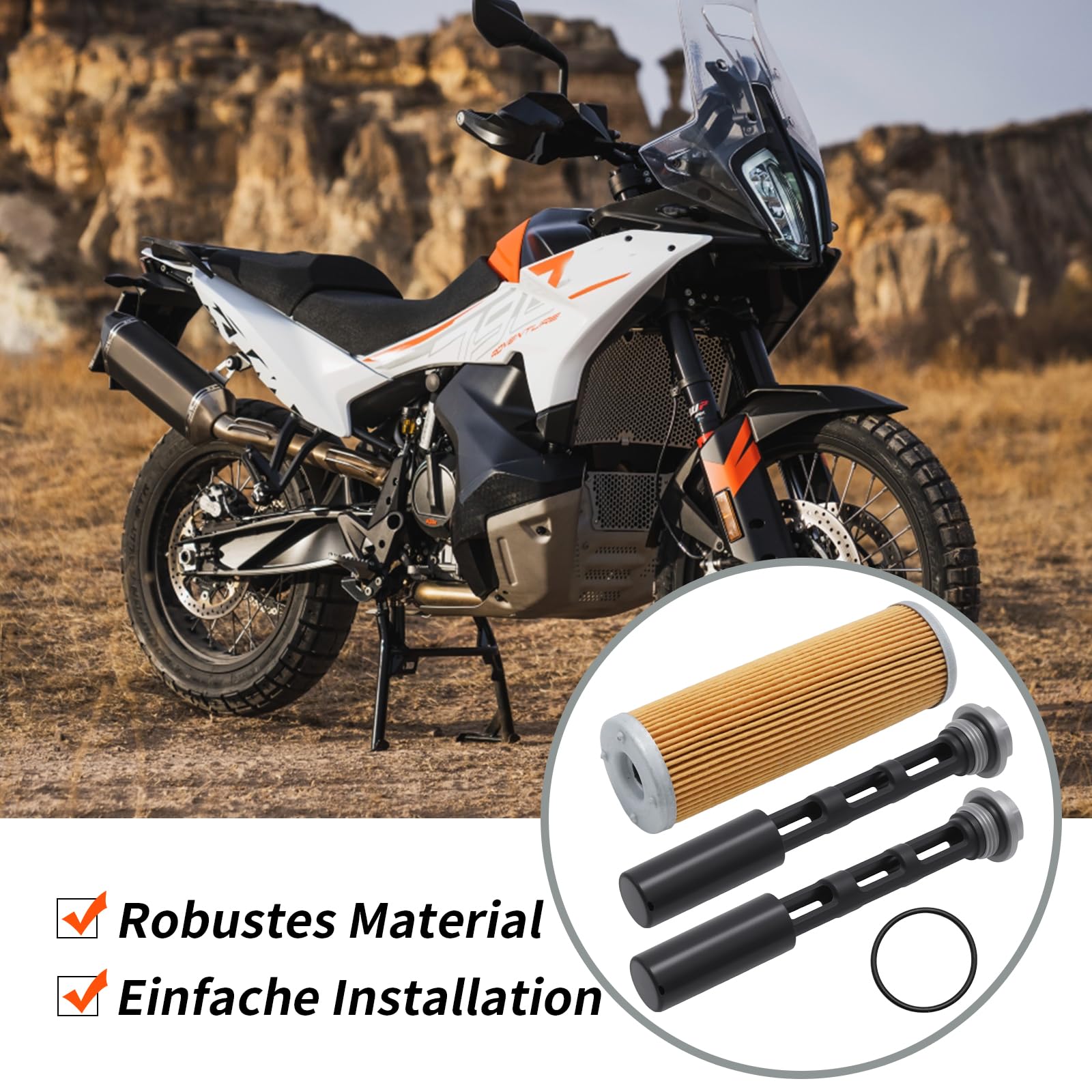 00050000068 Motorrad-Ölfilter-Luftfilter Kit, Ersatz für KTM 790 Duke 890 Duke 790 Adventure und 890 Adventure Modelle 2018-Heute