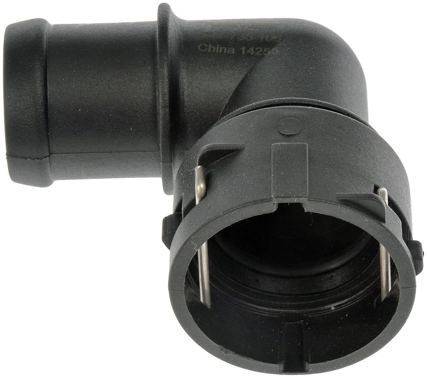 Coolant Connector - Coolant Hose Connector - Coolant Hose Coupling - Coolant Hose Coupler - Heater Hose Connector - This radiator coolant hose connector is designed to match the appearance and function of the original hardware on specified applications. Made of quality materials, it is engineered for reliable performance and durability. - Seat 2012-02, Volkswagen 2012-03 - Coolant Hose Connector - Dorman 902-735 C. Tube
