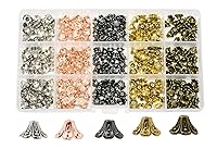 Algopix Similar Product 17 - Mandala Crafts Metal Bead Caps for