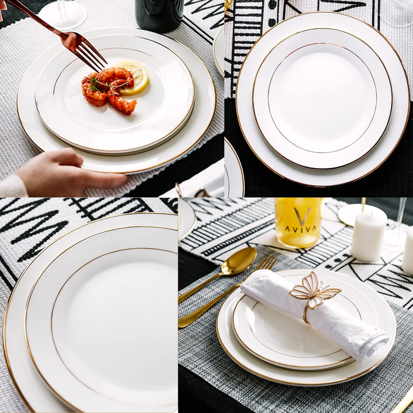 Dinner Plates Small White Serving Dishes Side Plates Set Of