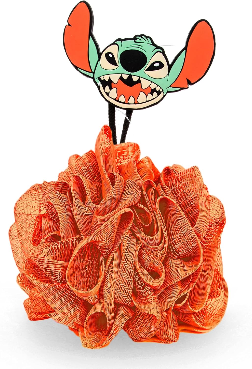 Disney Stitch Shower Scrunchie, Orange Halloween Themed Body Exfoliator image 3