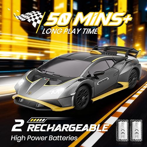 Miniatura 5 de Lamborghini - Auto de control remoto, escala 118, auto de juguete Lamboghini con licencia oficial, autos RC geniales para niños y adultos de 4, 5,