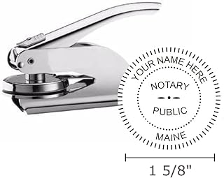 Hubco Silver Pocket/Hand Notary Seal Embosser, 1-5/8" Impression