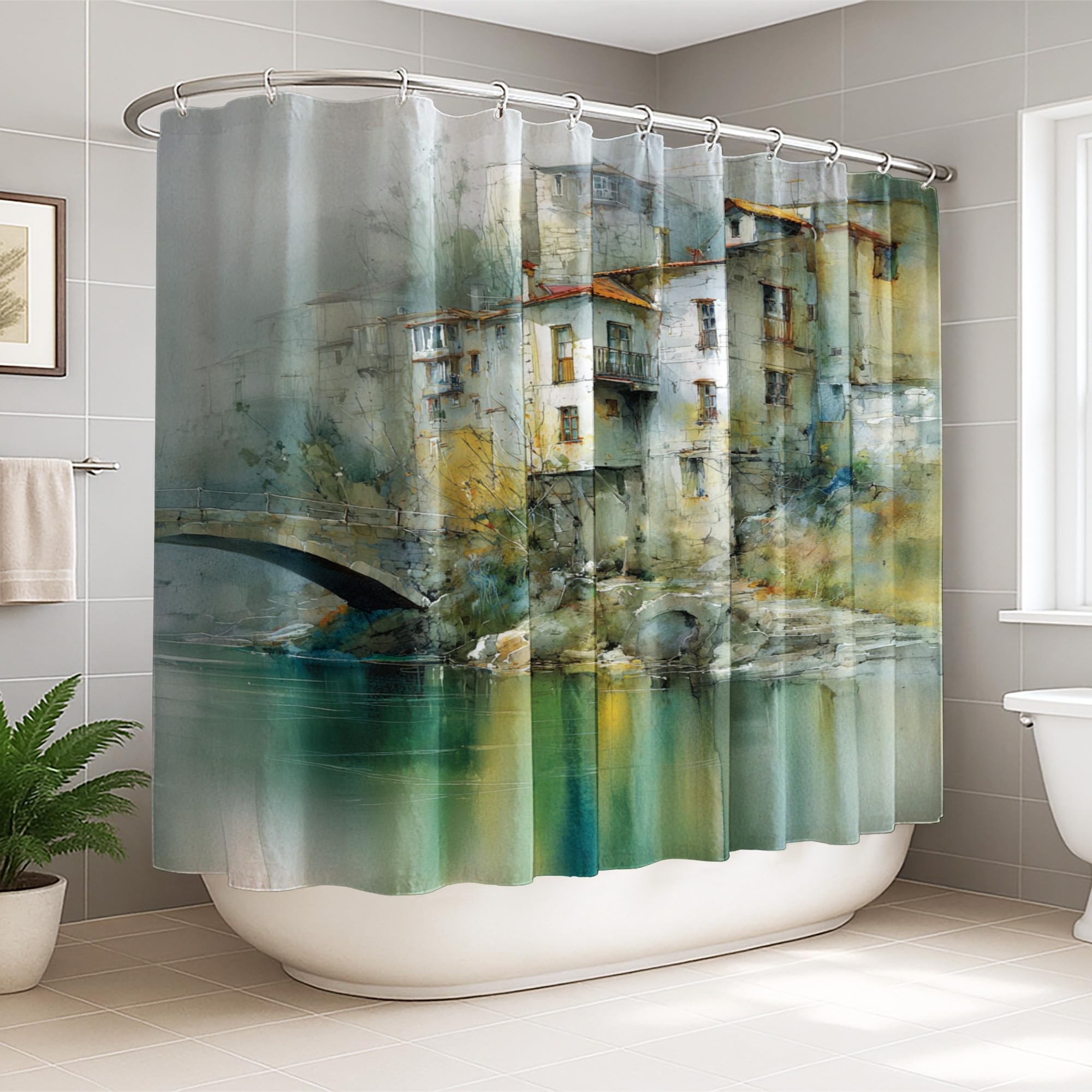 Rideau de douche extra large pour sublimer la déco d'une chambre d'amis