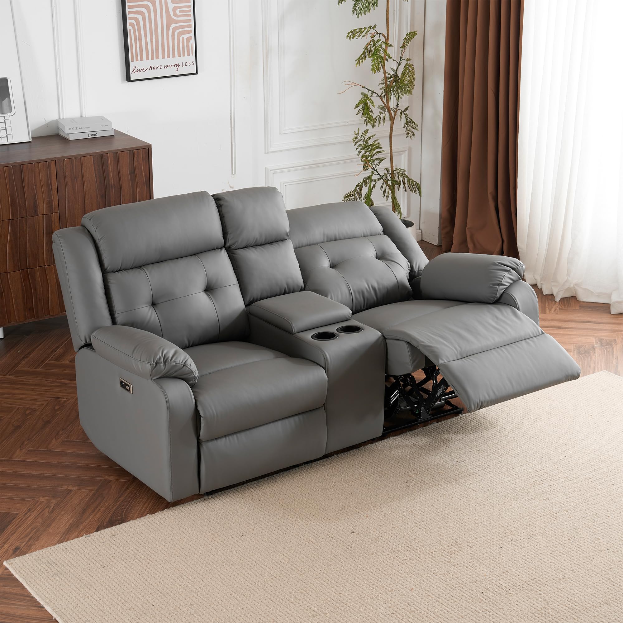 Atom 電動リクライニングソファ グレー 2-2.5人掛け Atom 電動リクライニングソファ グレー 2-2.5人掛け