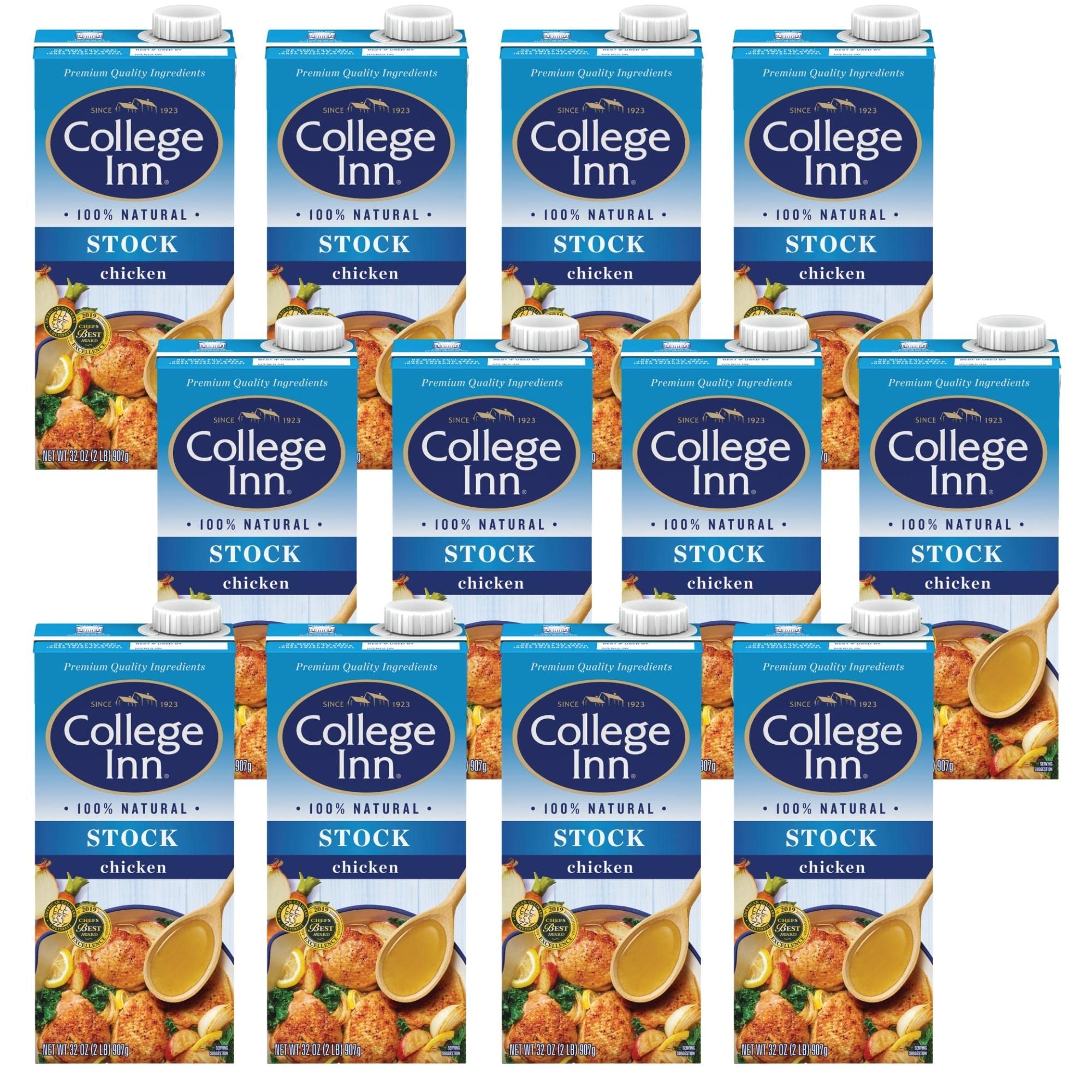 COLLEGE INN Chicken Stock, 32 oz (Pack of 12) Carton