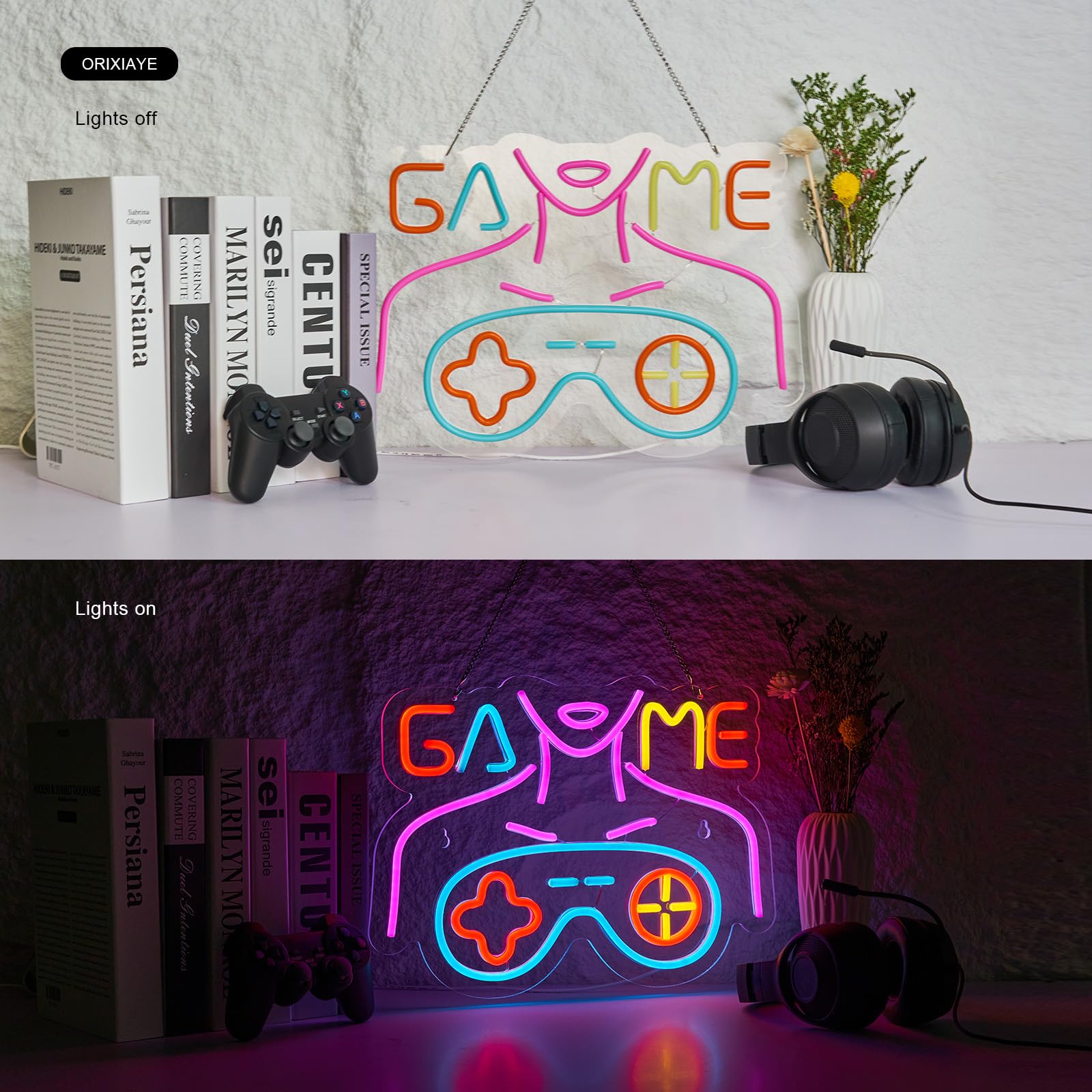 Amazon.co.jp: Gamer ネオンサイン ゲームネオンライト ゲームパッド