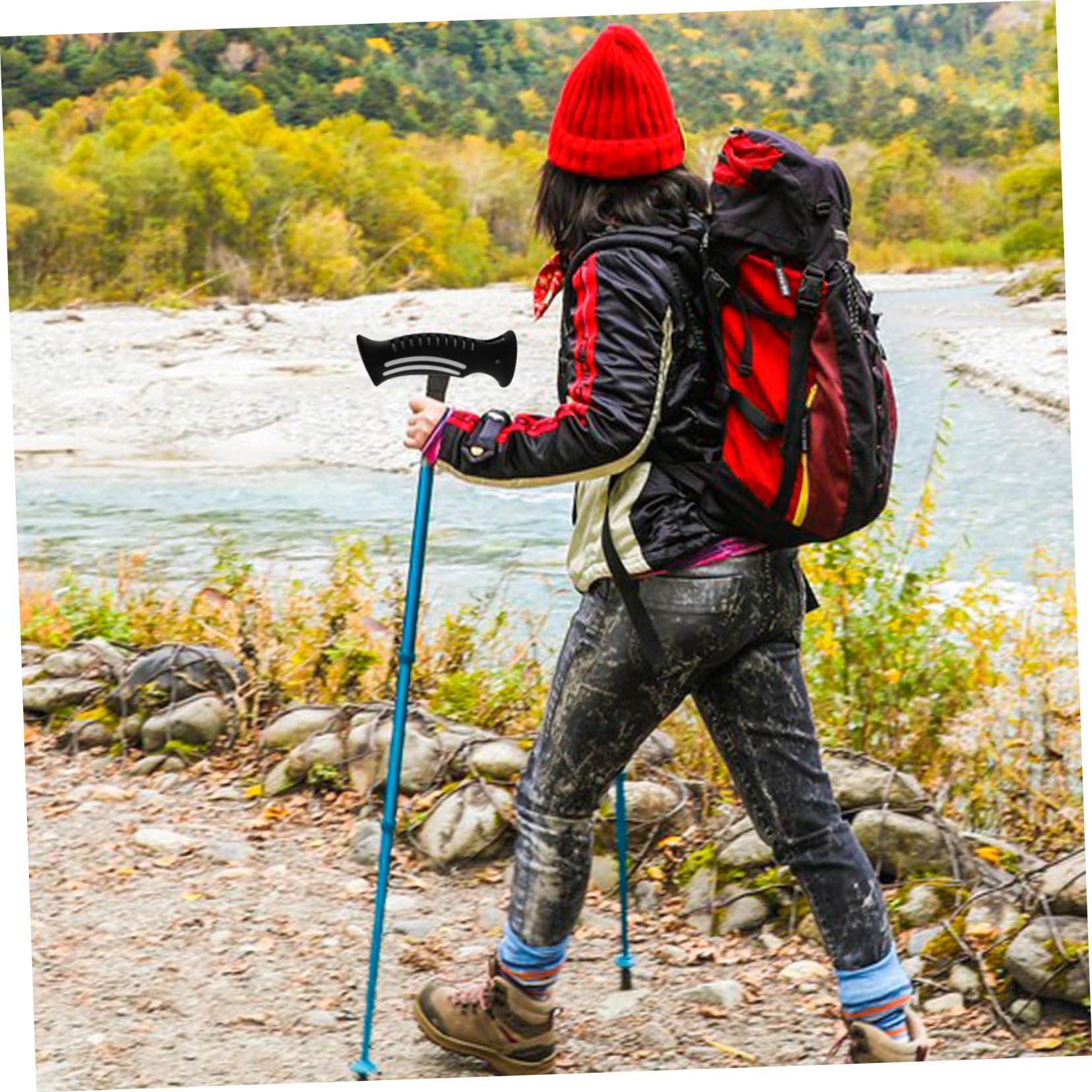 FOMIYES Replacement Plastic Handle for Trekking Poles Ergonomic Pole Grip for Hiking Sticks Durable Spherical Trekking Rod Handle for Outdoor Adventures