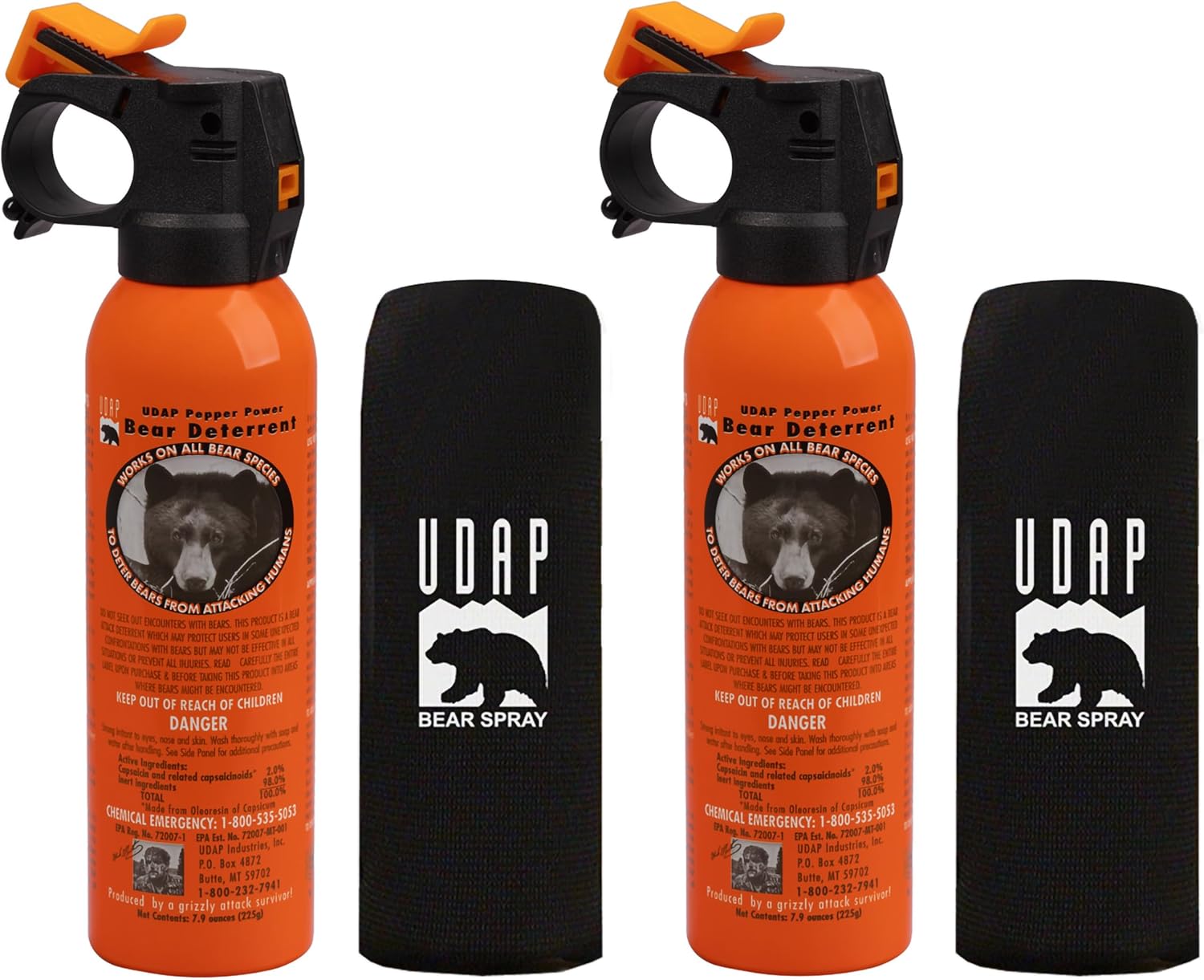 UDAP Pepper Power Bear Spray Self Defense Deterrent with
