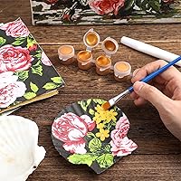 Vista 6 de Halloscume Juego de 12 Conchas de Vieira para Manualidades de 4''-5'' Conchas Grandes Naturales Blancas con 24 Piezas de Servilletas de Papel