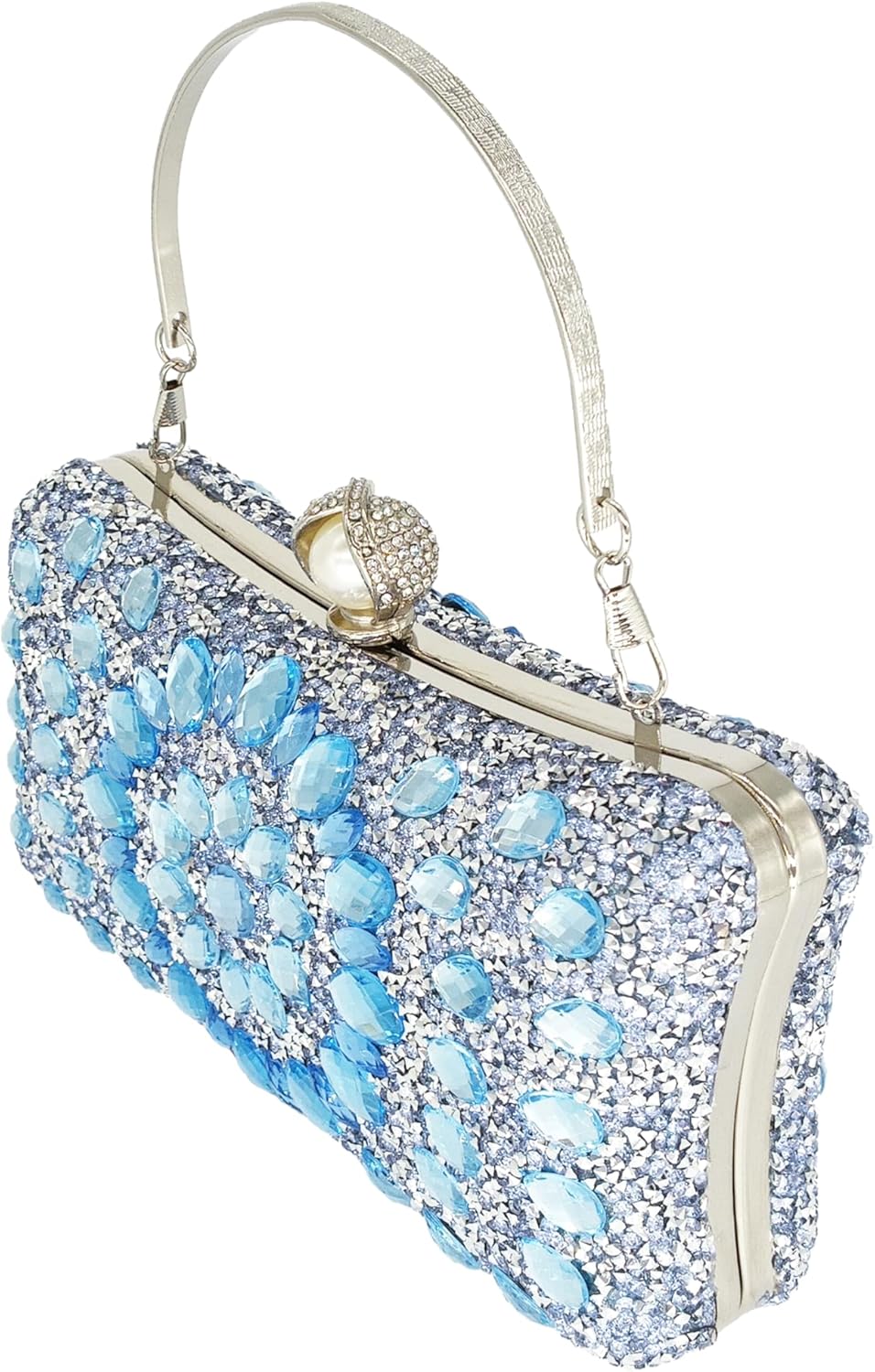 Rhinestone Clutch Purses for Women Evening Wedding Formal - Pearl Clasp Handbag Crystal Gemstone Bag for Party Prom - Image 2