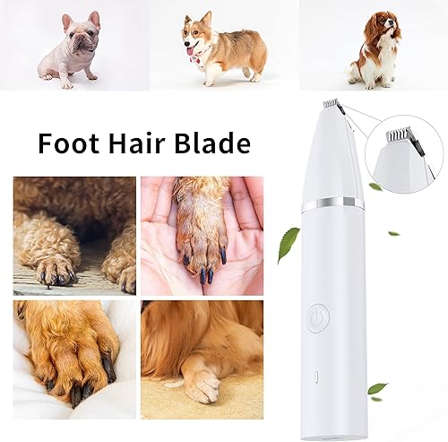Miniatura 3 de GANCHUN Kit de aseo para perros, recortadora de pelo de mascotas con cuatro cuchillas, recargable eléctrica de bajo ruido, portátil y lavable de