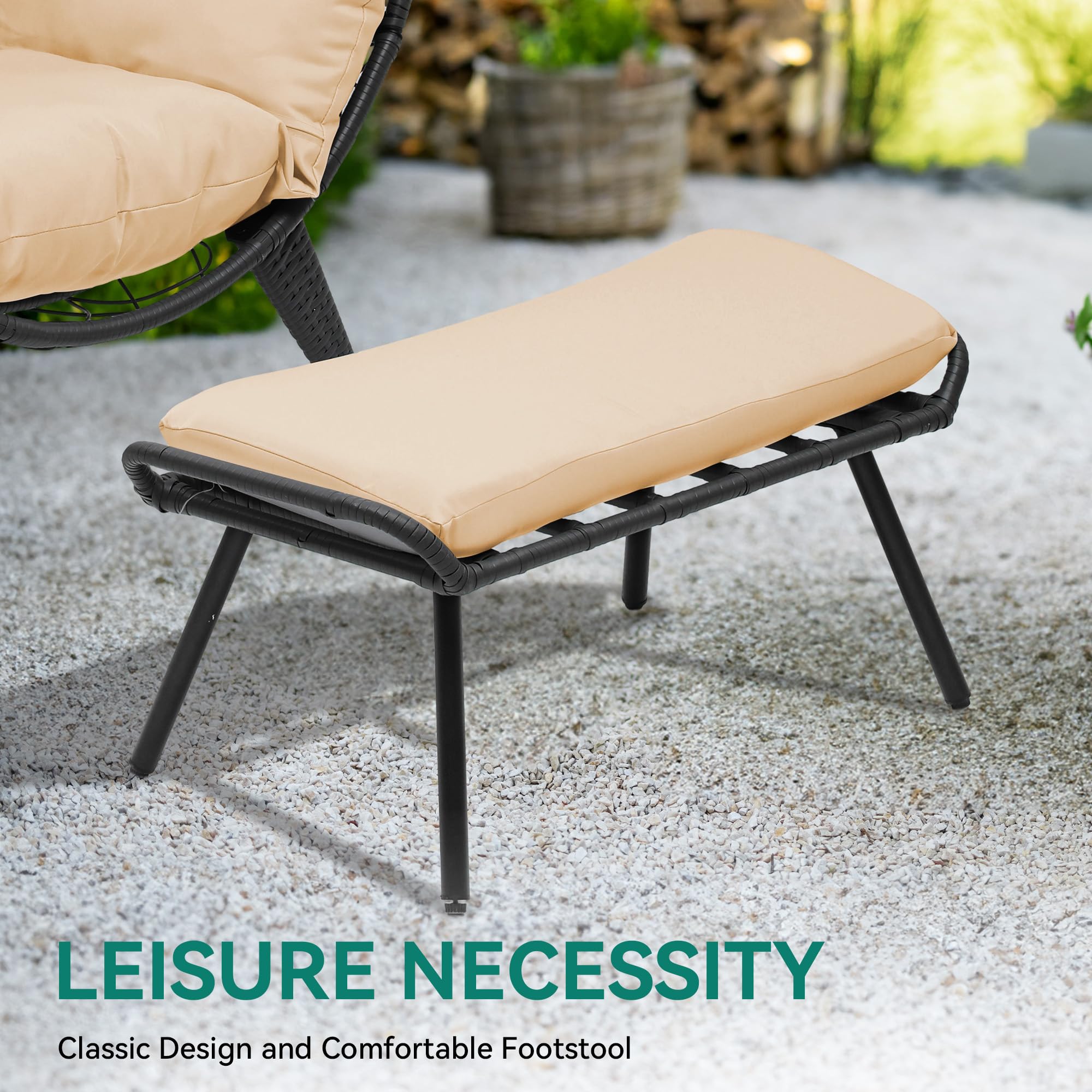 Amazon.com: YITAHOME Egg Chair with Stand Outdoor Egg Lounge Chair