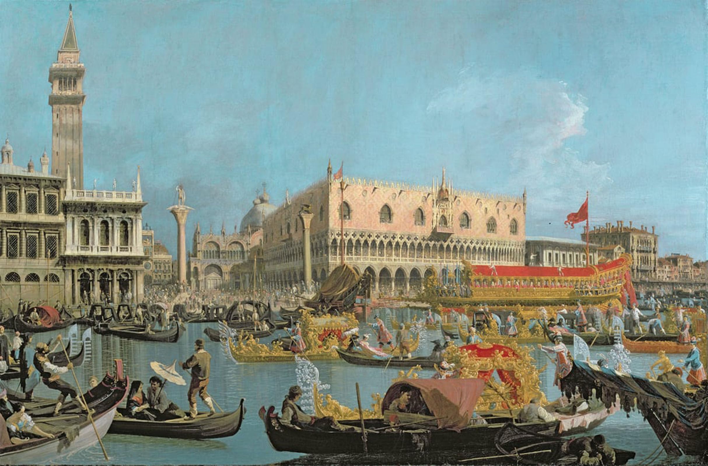 SERENDIPITP Aesthetic Poster Photo Wall Print Retro Picture The Bucintoro returning to the Molo by Antonio Canal Modern Wall Artwork for Home Decor 60x90cm