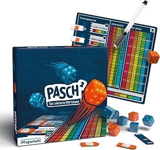 Simon und Jan Pasch Hoch 2 – Taktisches Würfelspiel Für Erwachsene & Familien | Strategische Kniffel-Alternative | Spiel Mit Magnettafel | Gesellschaftsspiel 2–5 Spieler