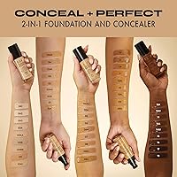 Vista 5 de Milani Conceal + Perfect 2-in-1 Foundation + Concealer for a Flawless Complexion, Under Eye Corrector, Cover Redness and Imperfections, Waterproof