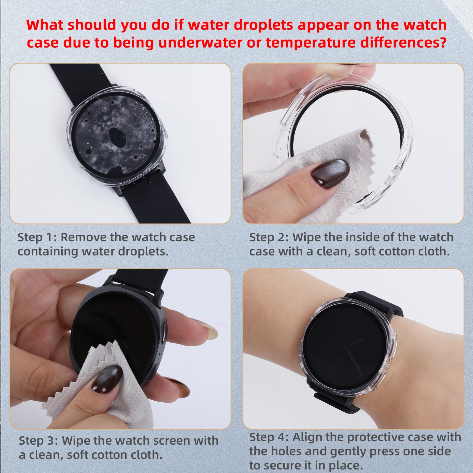 Etui kompatybilne z Google Pixel Watch 4 45 mm, twarde etui z poliwęglanu z osłoną ekranu ze szkła hartowanego, ochrona przed zarysowaniami i amortyzacją wstrząsów do Pixel Watch 4 45 mm