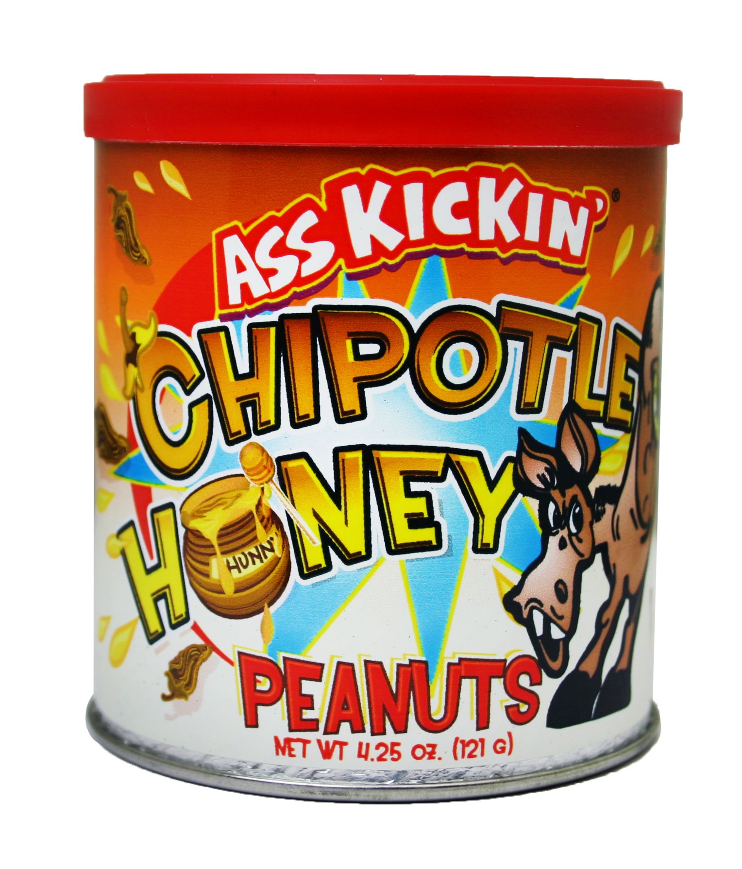 ASS KICKIN' Chipotle Honey Roasted Spicy Hot Peanuts – 4.2 Oz. - Ultimate Spicy Gourmet Gift Peanuts - Try if you dare!