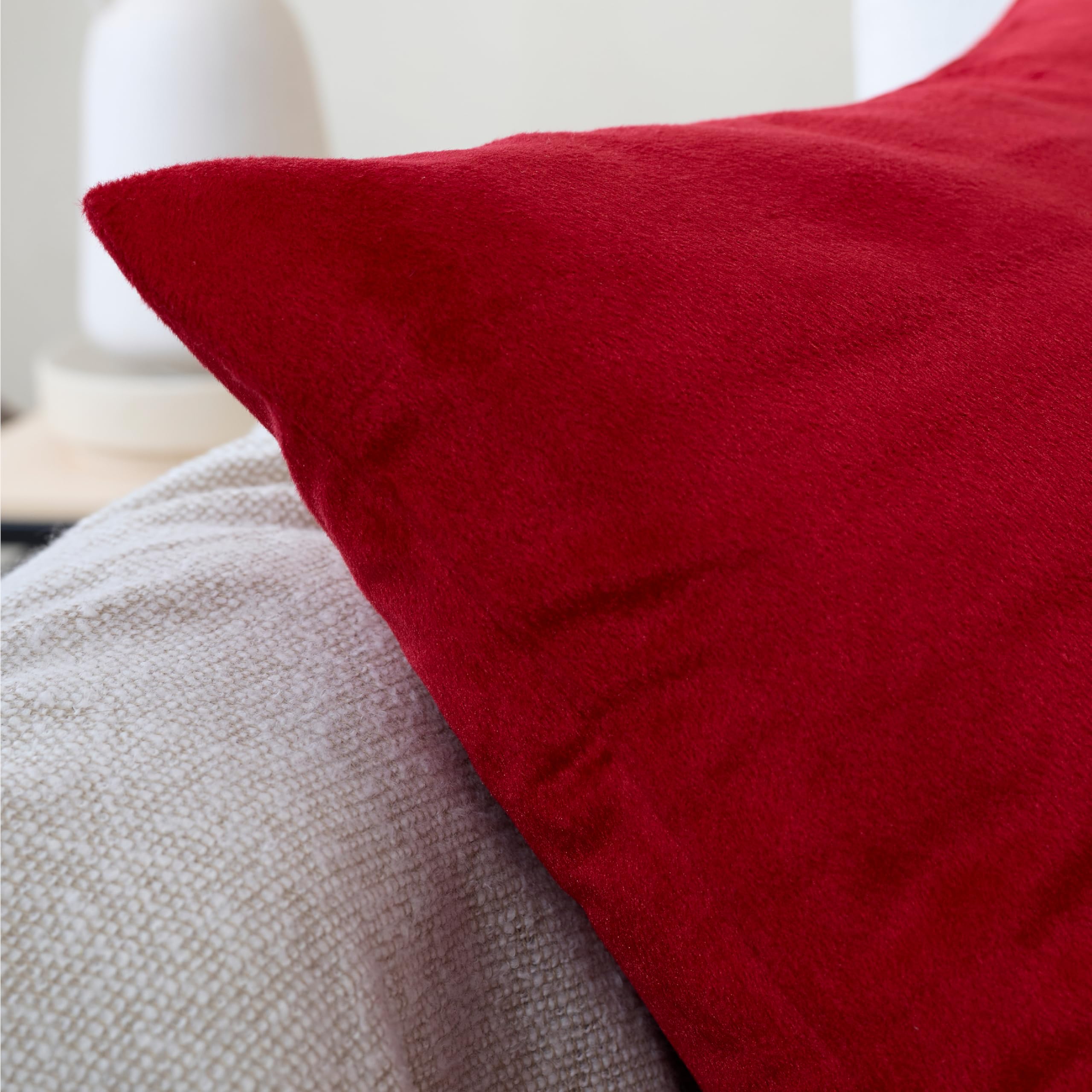 Encasa XO Luxury Embossed Velvet Cushion Covers - Plush Throw Pillow