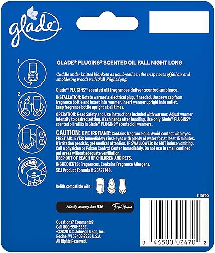 Miniatura 3 de Glade Recambios de aceite perfumado  Fall Night Long  Colección de vacaciones 2020  2 repuestos de aceite por paquete  Paquete de 2 paquetes