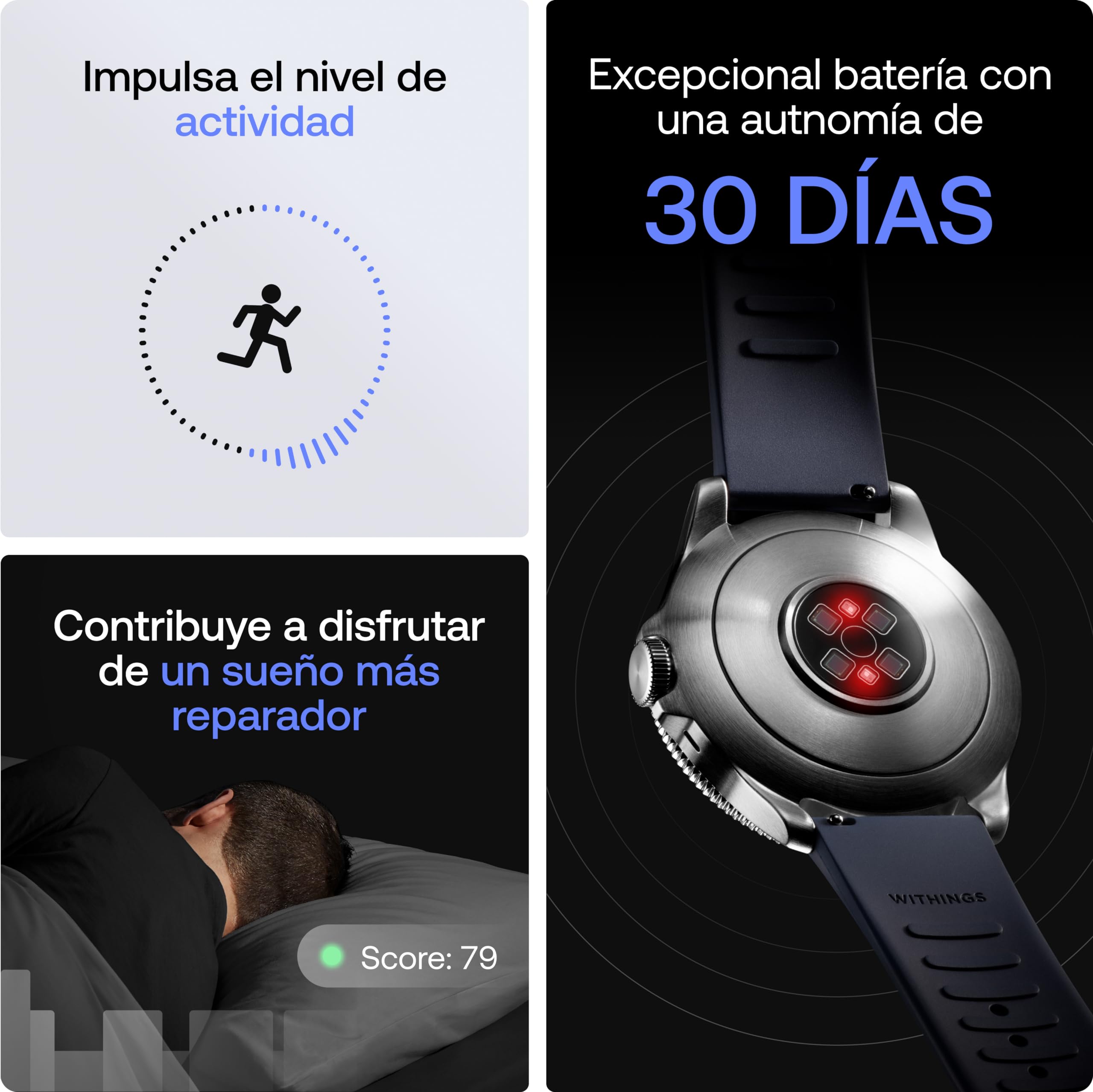 Withings ScanWatch Nova, Smartwatch Híbrido, ECG, SpO2, Verde