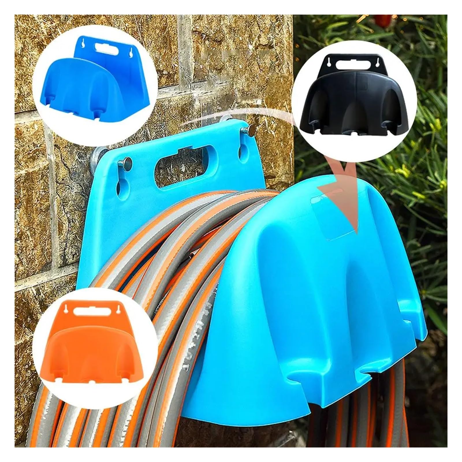Forniture da giardino 1 pz Fissato Al Muro Tubo Da Irrigazione Da Giardino Tubo Gancio Cremagliera di Plastica Rubinetto Tubo di Irrigazione Organizzatore Supporto di Stoccaggio Tubo di Avvolgimento T