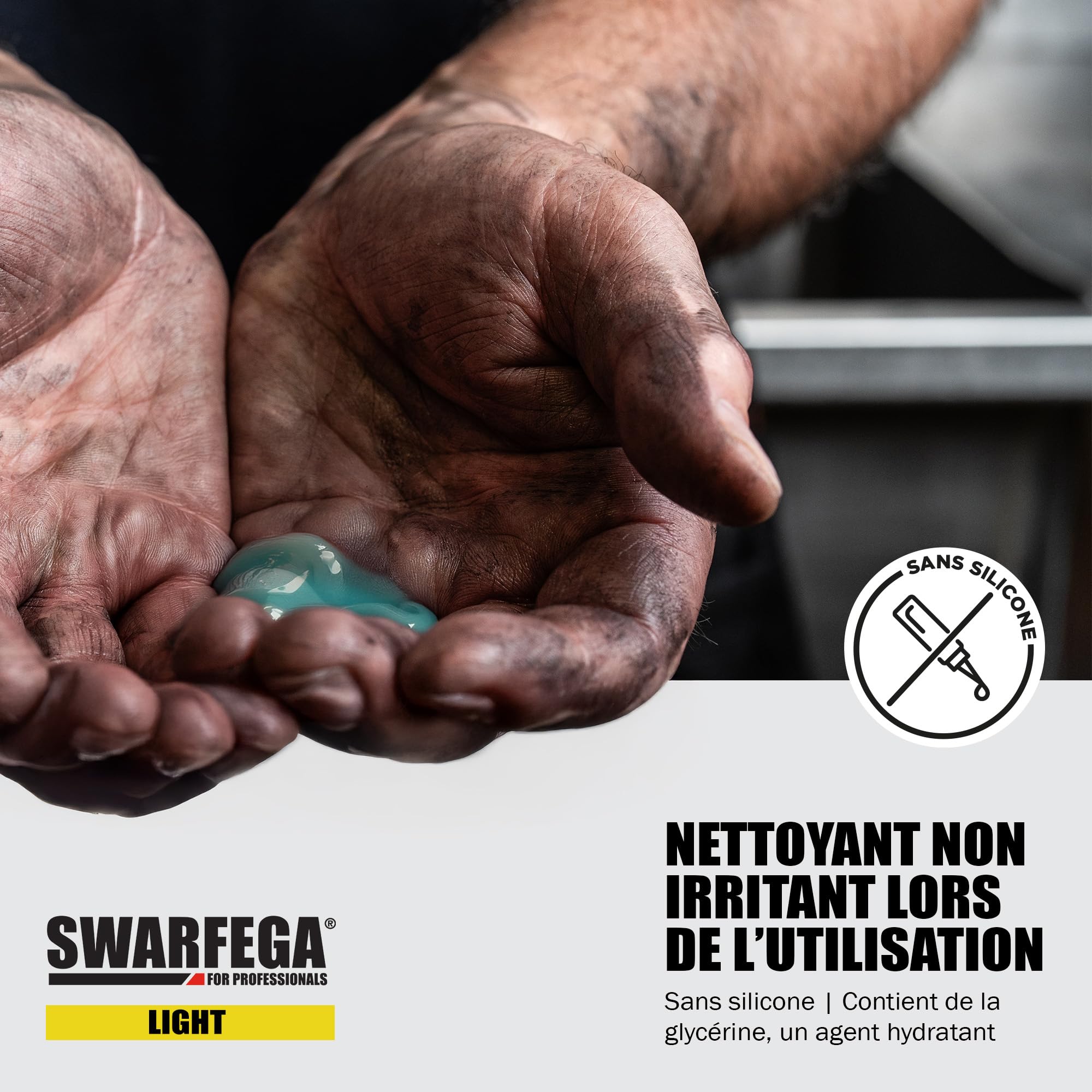 Swarfega Light – Nettoyant Mains, Corps et Cheveux – Recharge 4 L – Formule Hydratante – Usage Professionnel