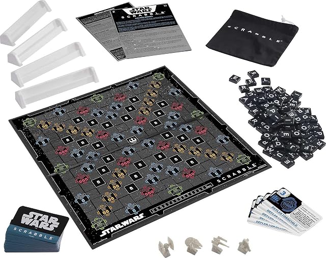 Foto 3 de 6 de Mattel Games HBN60 - Juego de Mesa de Scrabble Star Wars, Juegos Familiares y Juegos de Palabras, a Partir…