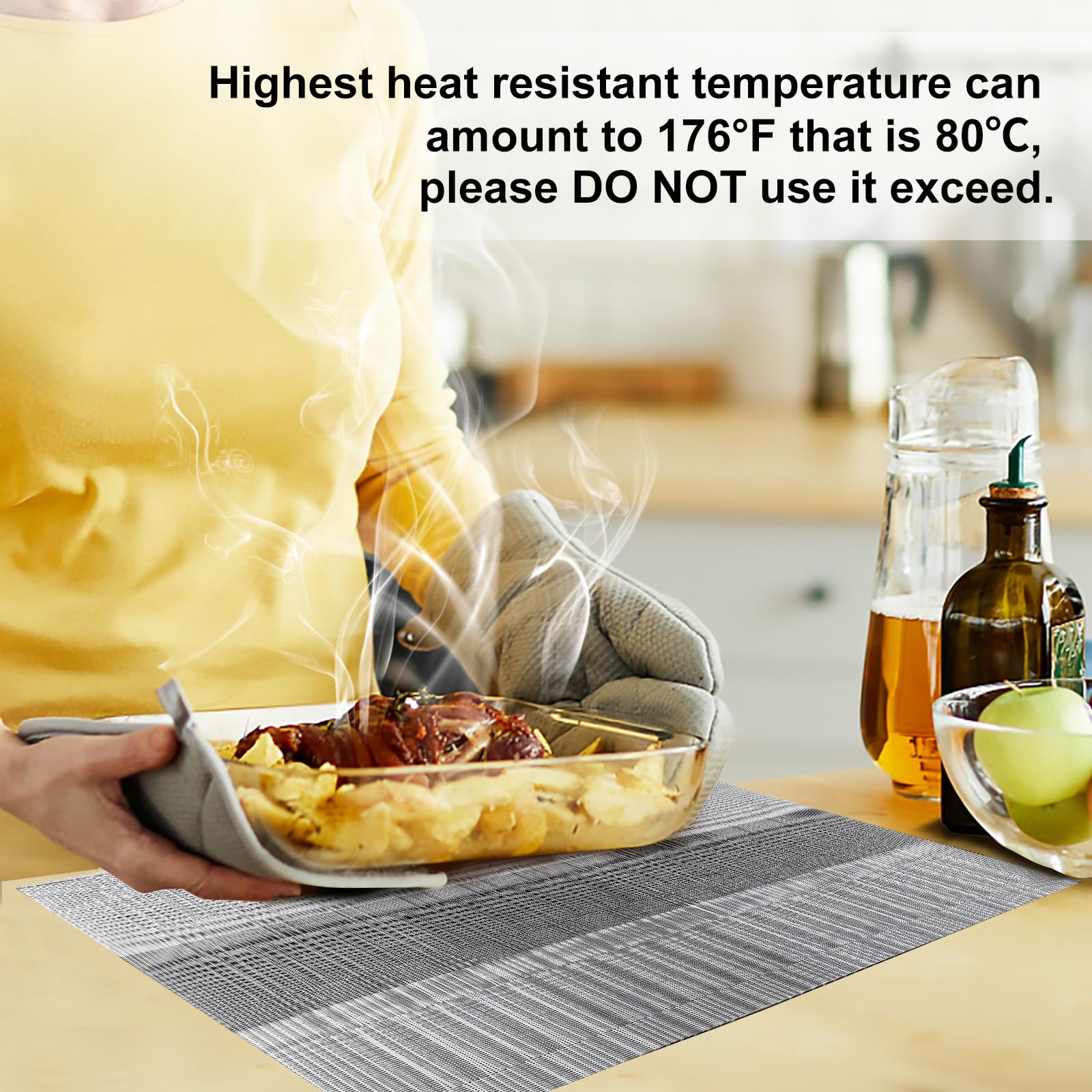 Aofmee Placemats, Heat Resistant Table Mats Set of 6 - Image 3