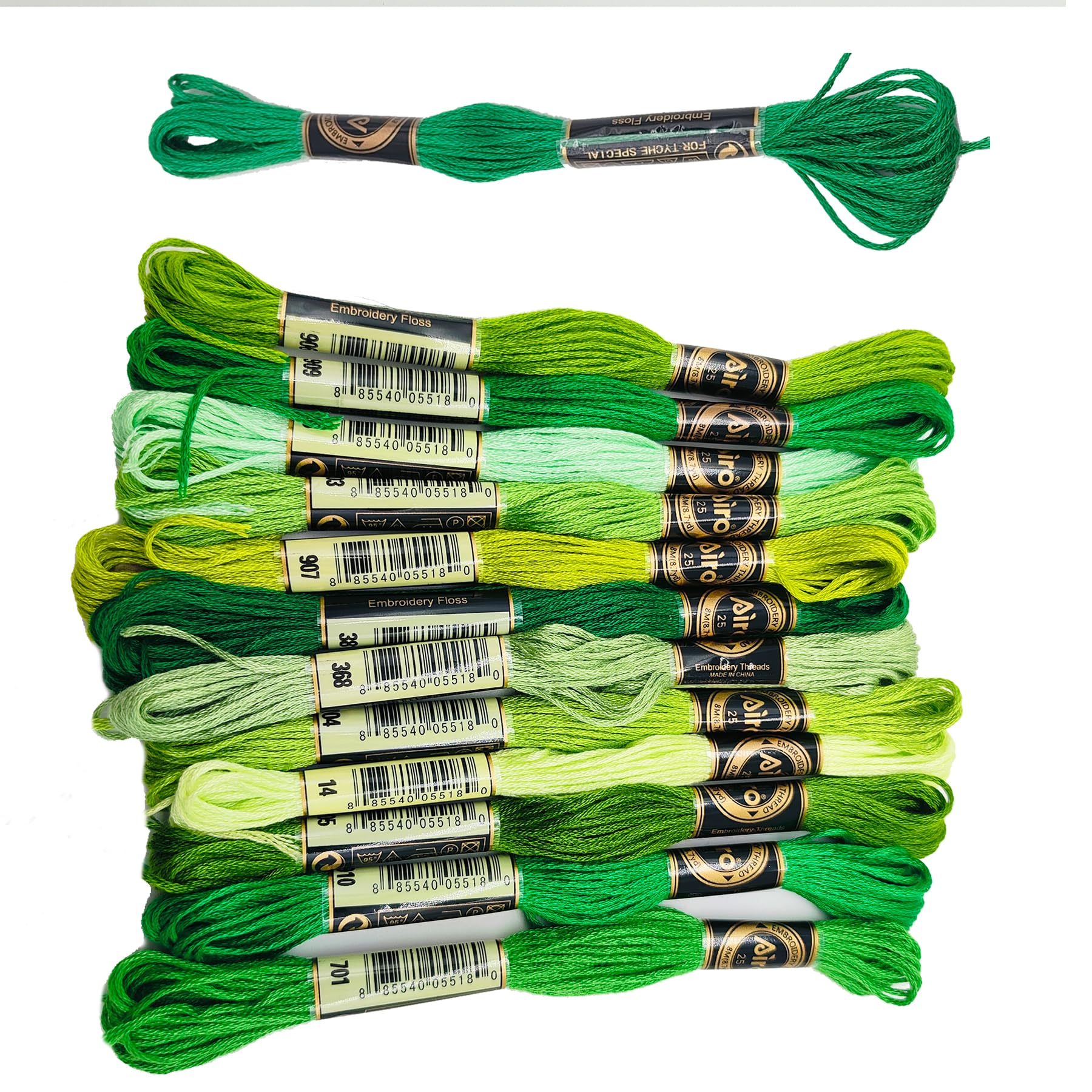 Fil à Broder 50 Couleurs - Embroidery Floss 8m Coton, Idéal Point De Croix Et Bracelets