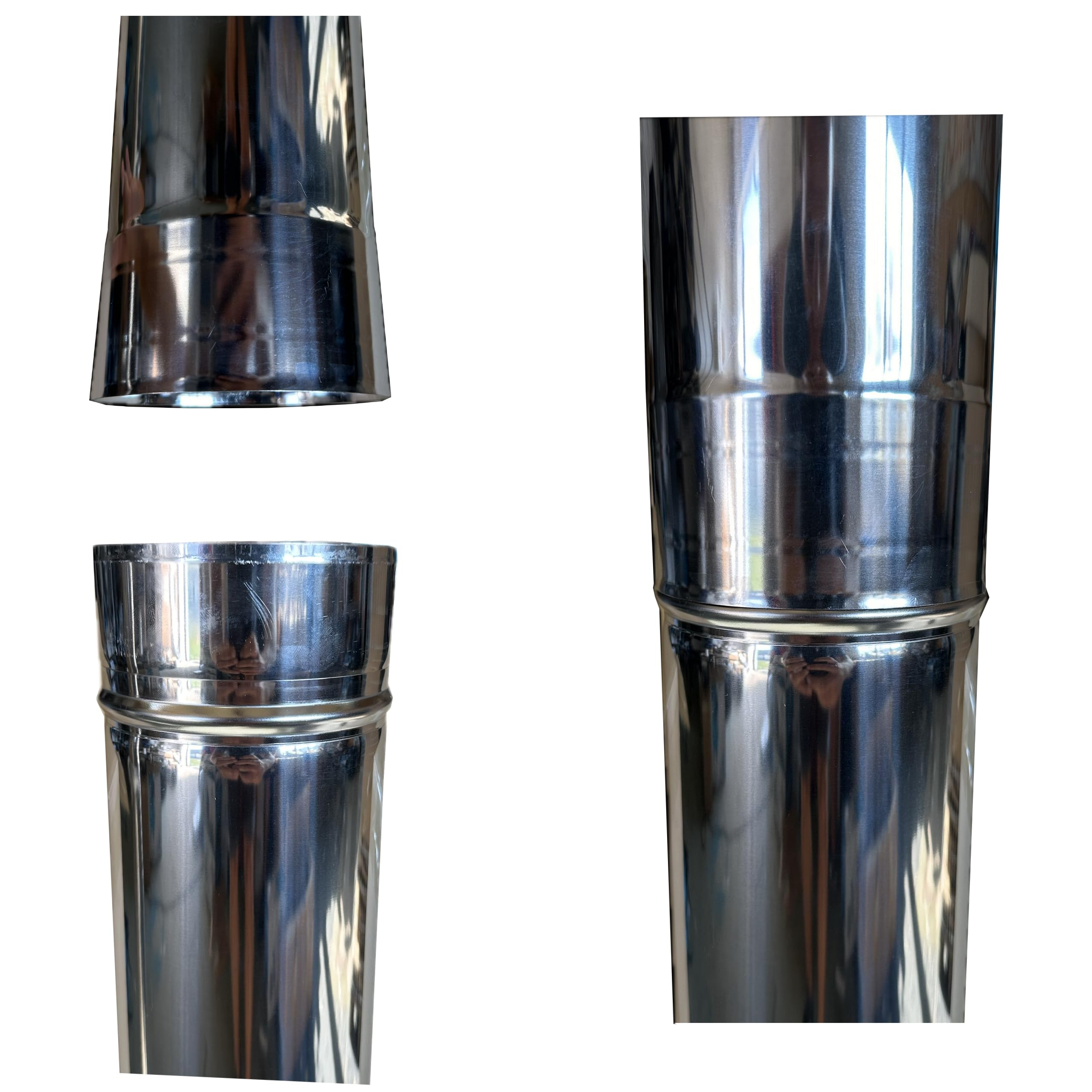 Regenkap schoorsteen, schoorsteenafdekking, roestvrijstalen schoorsteen rookpijp schoorsteenopzet, schoorsteenopzet, schoorsteenkap, schoorsteenkap (150 mm