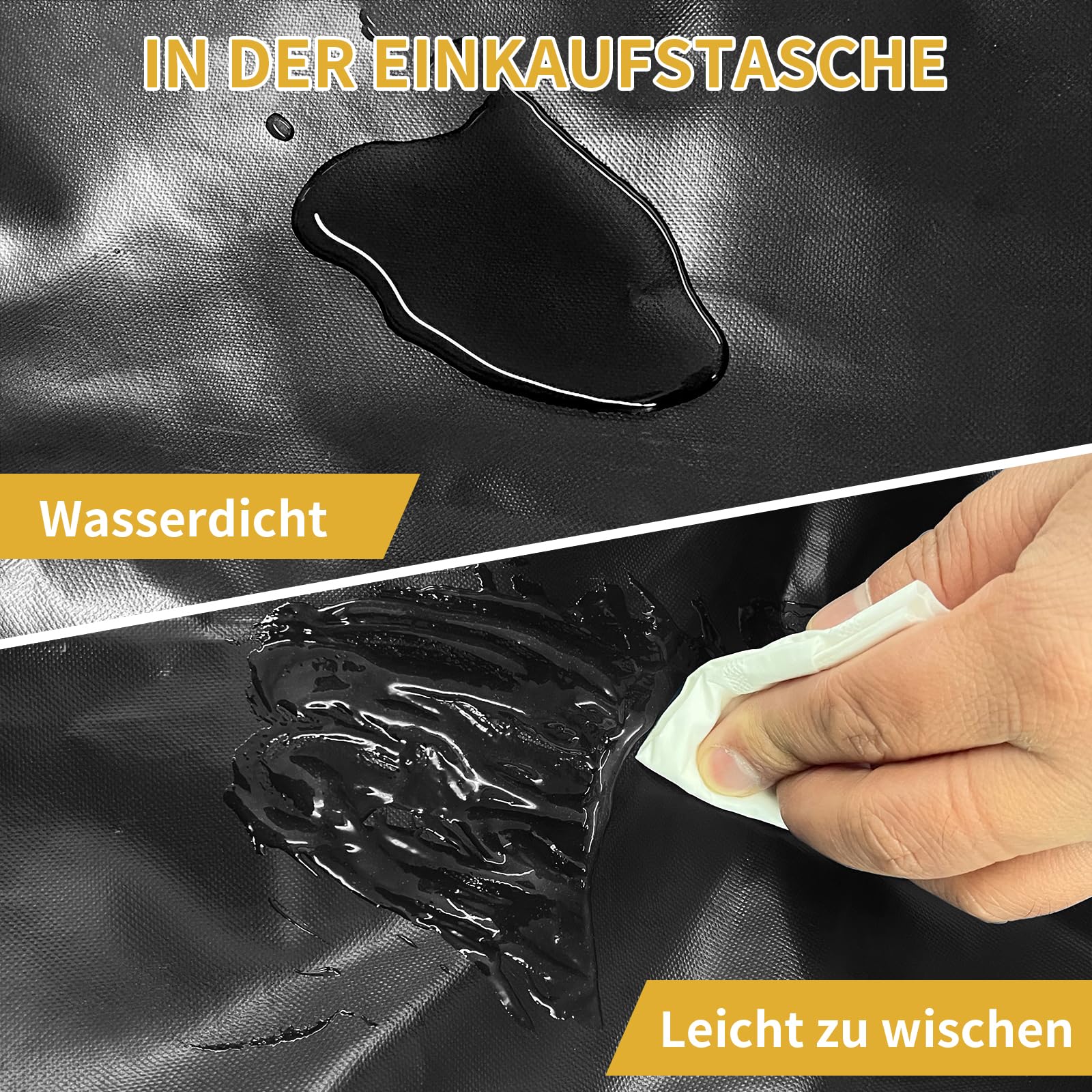 Einkaufstrolley, 46L Trolly Einkaufswagen Klappbar, 4 Rädern Aluminium Leichtgewicht Einkaufstrolley, mit Isolierter Kühltasche, Stabil und Leicht zu Verstauen Einkaufswagen (grau)