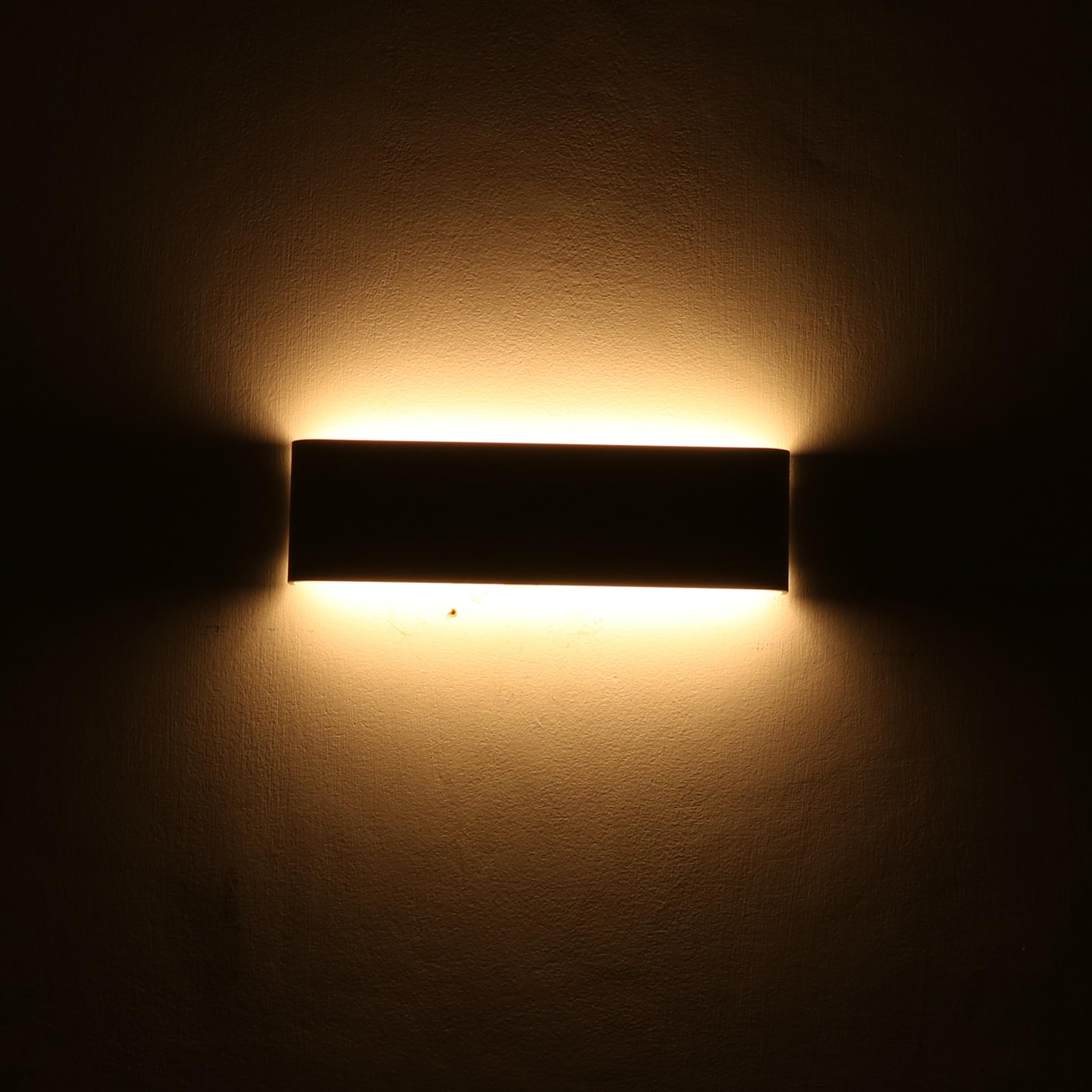 Klighten 2 Stücke Wandleuchten LED Innen 10W, 30 cm Up Down Wandlampen, Schwarz, Moderne Wandbeleuchtung für Schlafzimmer, Wohnzimmer, Treppen, Badezimmer, 910 Lumen, 3000K Warmweiß