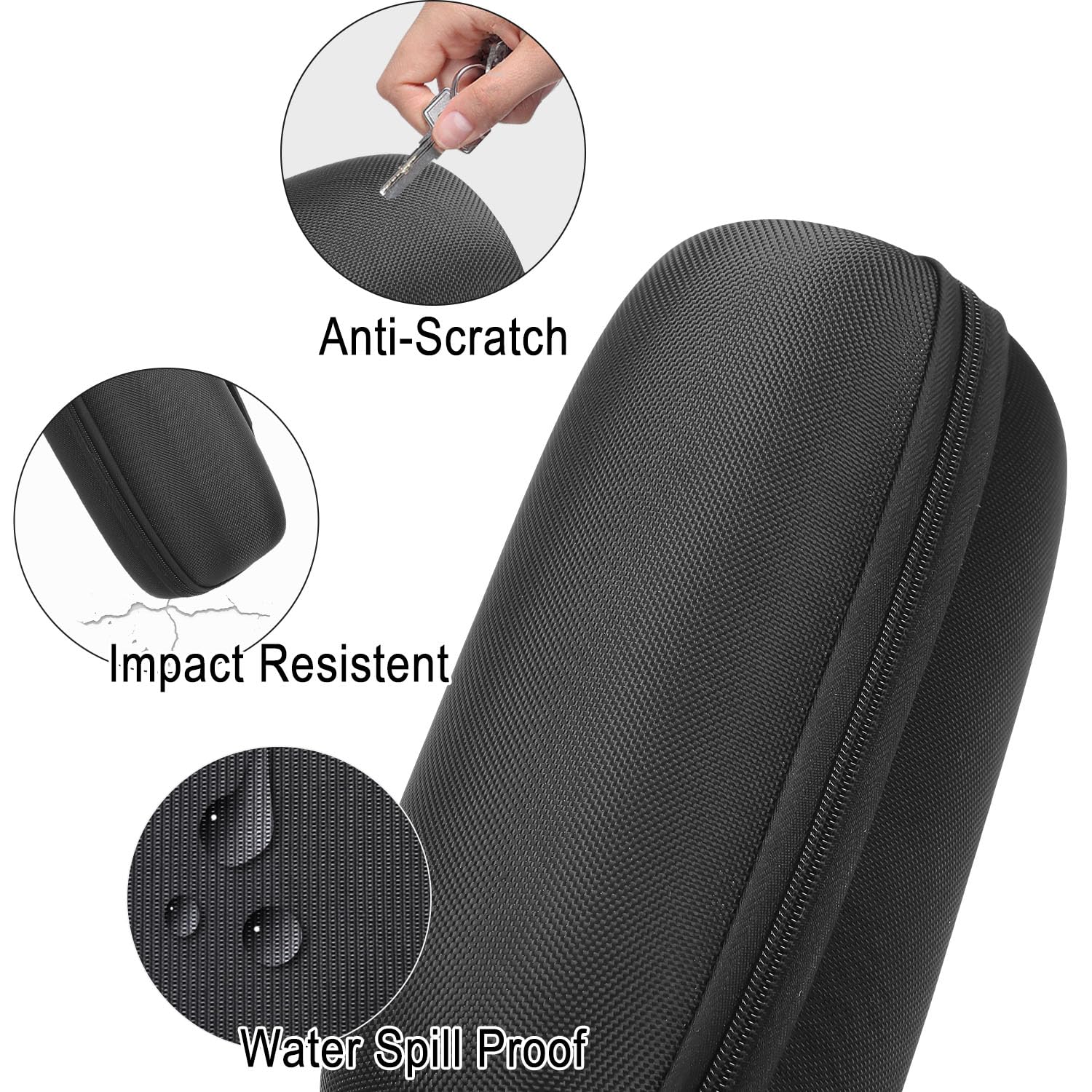 Funda de Transporte Compatible con Altavoz Bluetooth JBL Charge 6, Resistente al Agua, Resistente al Agua, Funda Protectora de Almacenamiento portátil de Viaje, Color Negro
