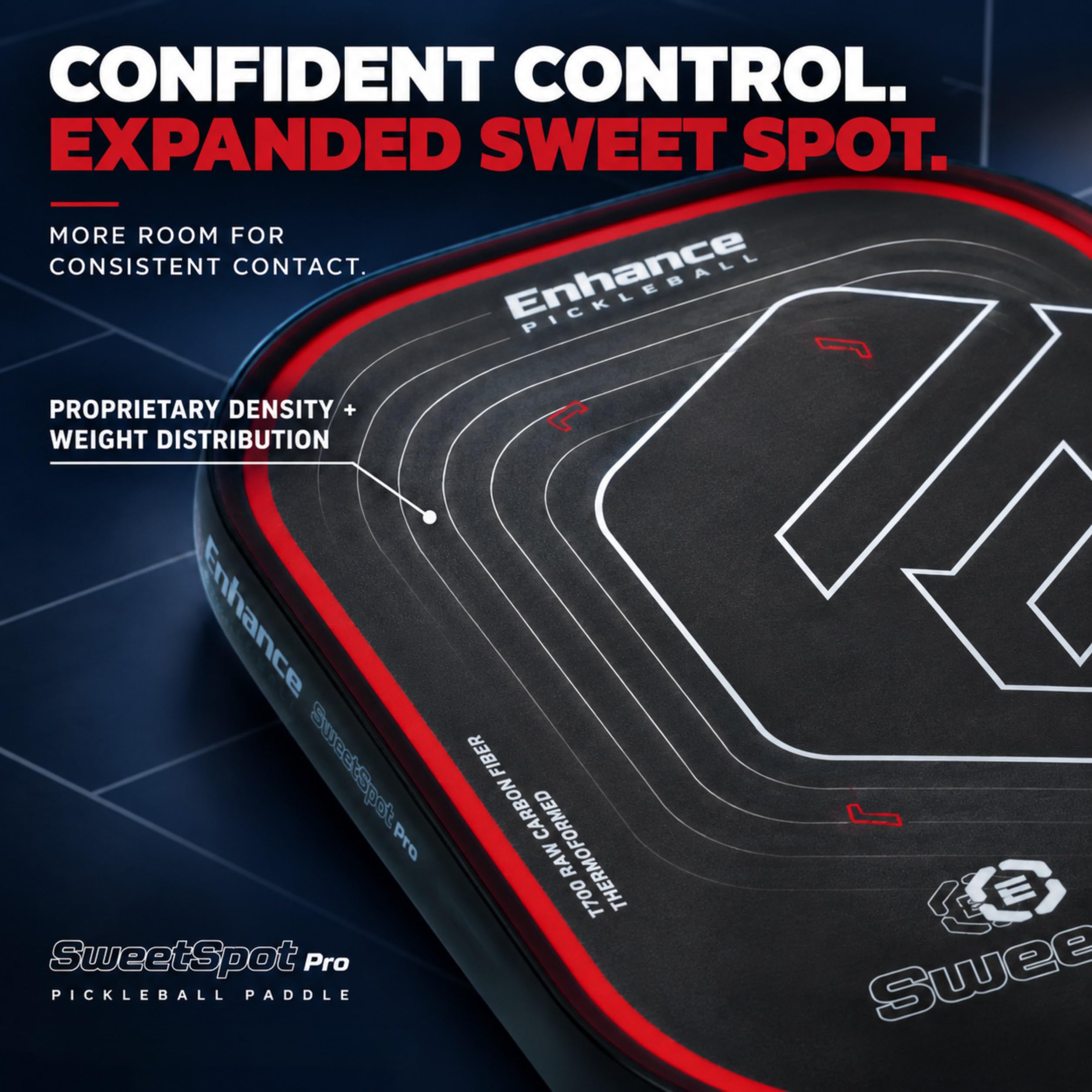 Amazon.com: Enhance Pickleball SweetSpot Pro Paddle – Carbon Fiber