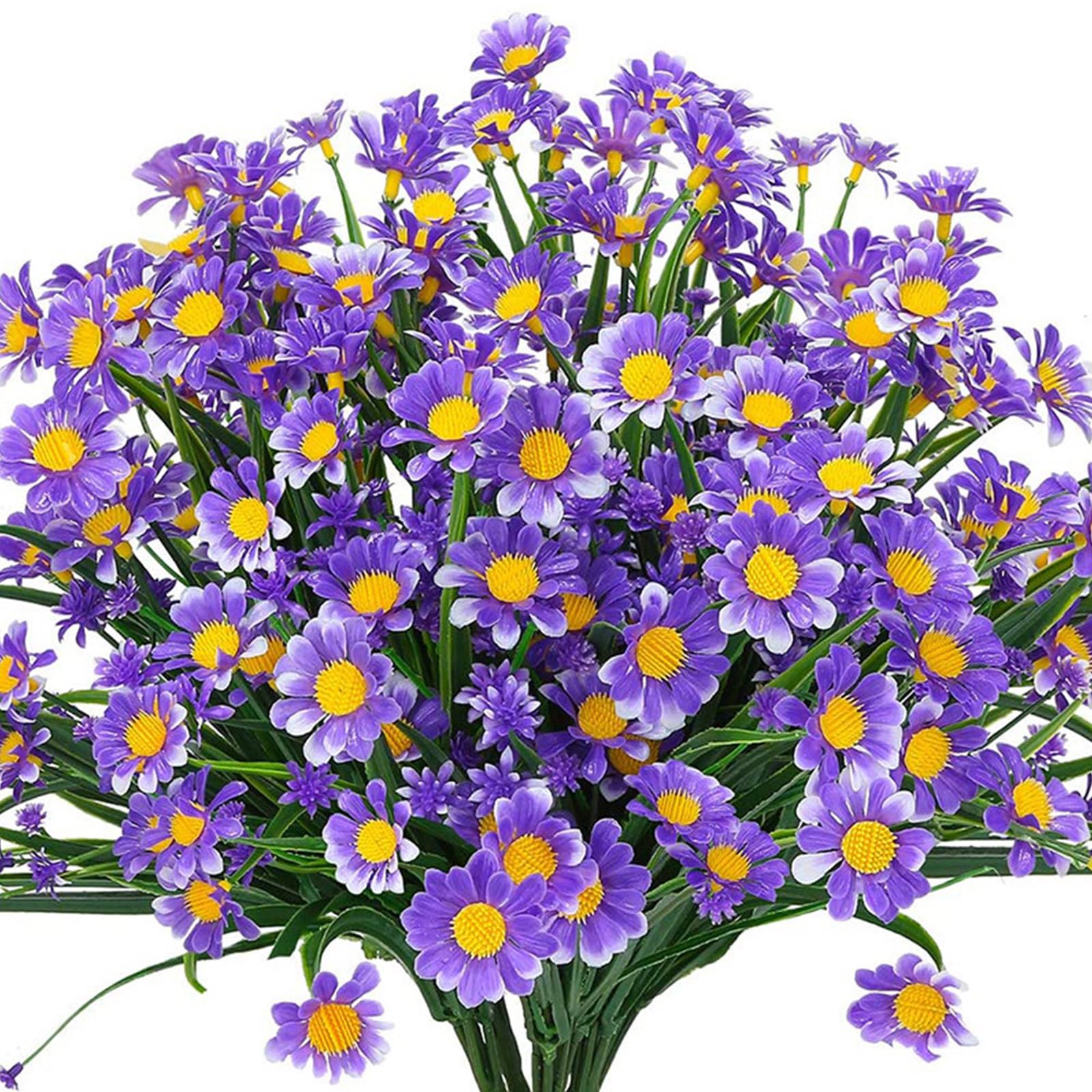 Tsophreniq 12 Bundles Artificial Daisies Flowers 7 Colors Fake for Outdoor and Indoor Decorative Artificial in Vase Daisies Fake