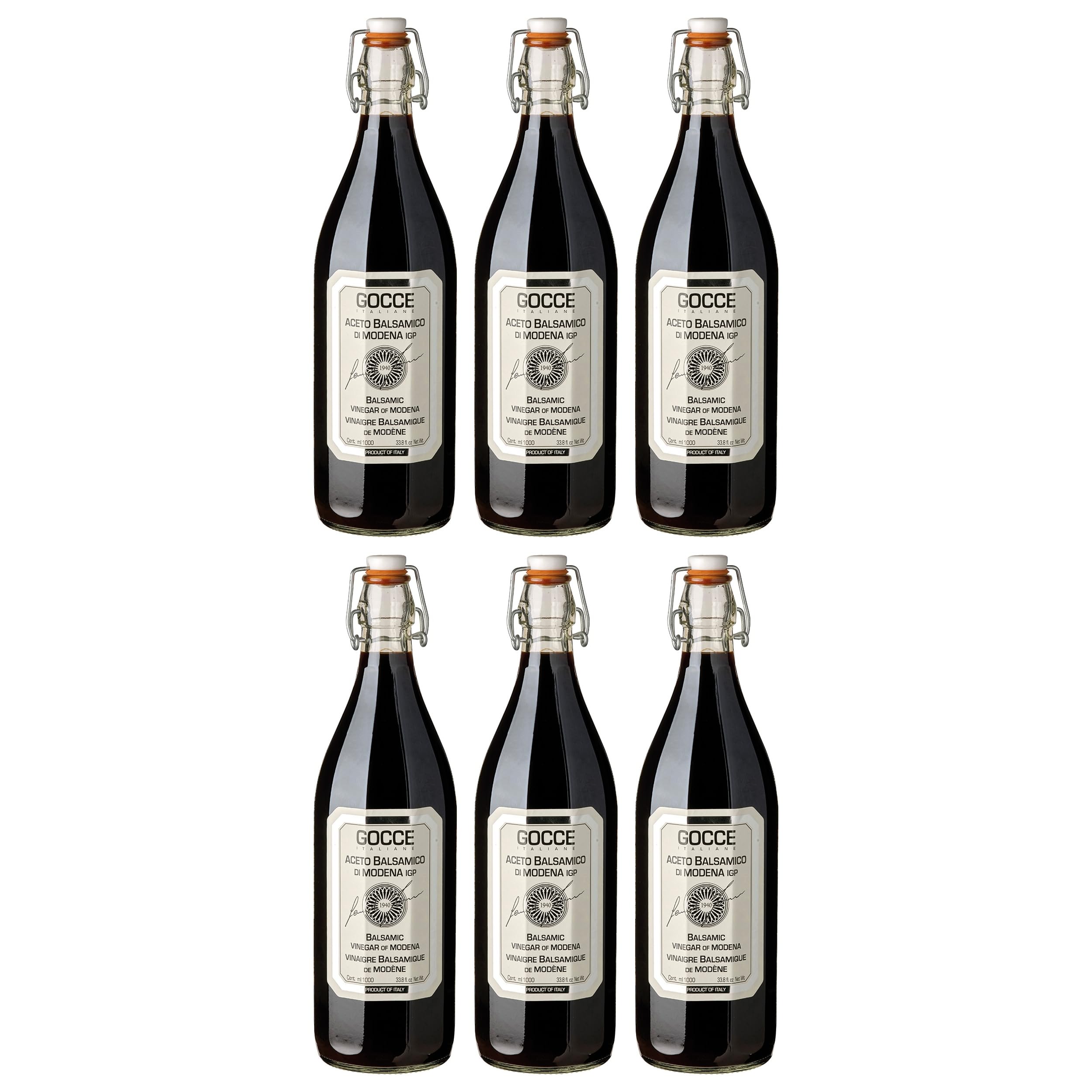 Leonardi Gocce Aceto Balsamico di Modena IGP 2 Travasi Italien inkl. FeinWert E-Book (6 x 1 l)